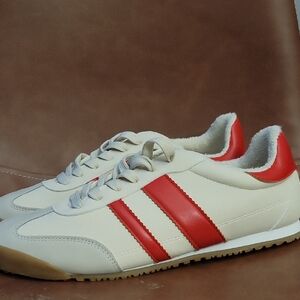 Hot pink and white Retro Sneakers